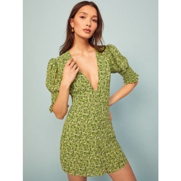 Reformation Dresses & Skirts - REFORMATION Samantha Alison Puff Sleeve Minidress